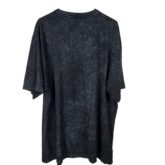 Sucka Free Skull Graphic Marbled Mens T-Shirt Size 2XL Black Grey Gothic Tee - Picture 4 of 5